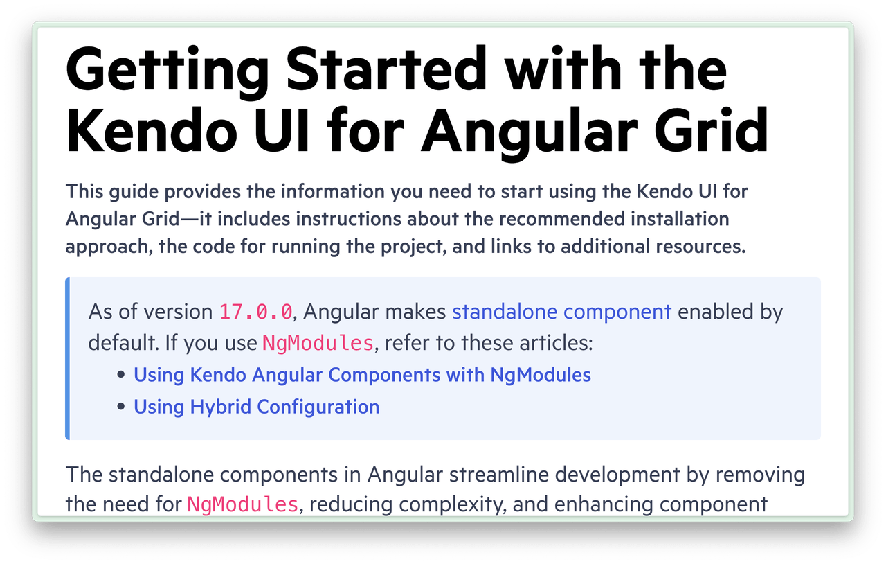 Getting Started with the Kendo UI for Angular Grid