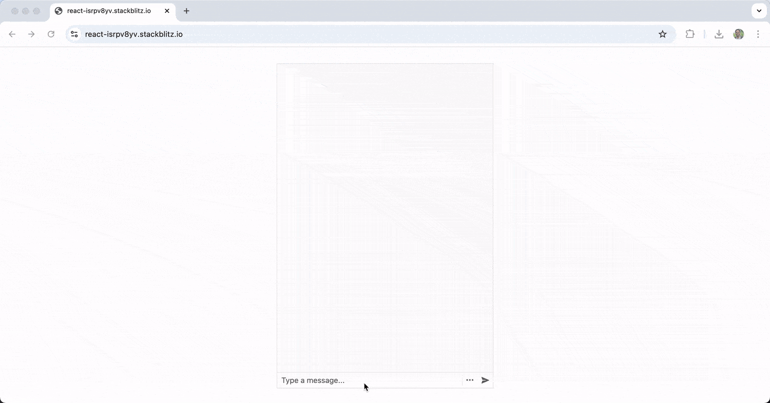chat with toolbar
