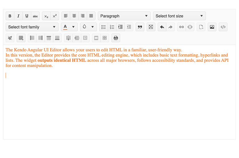 Rich Text Editor tools